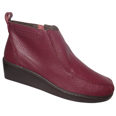 Romulo Bota Cuero Vinotinto Mujer Ref 6225 